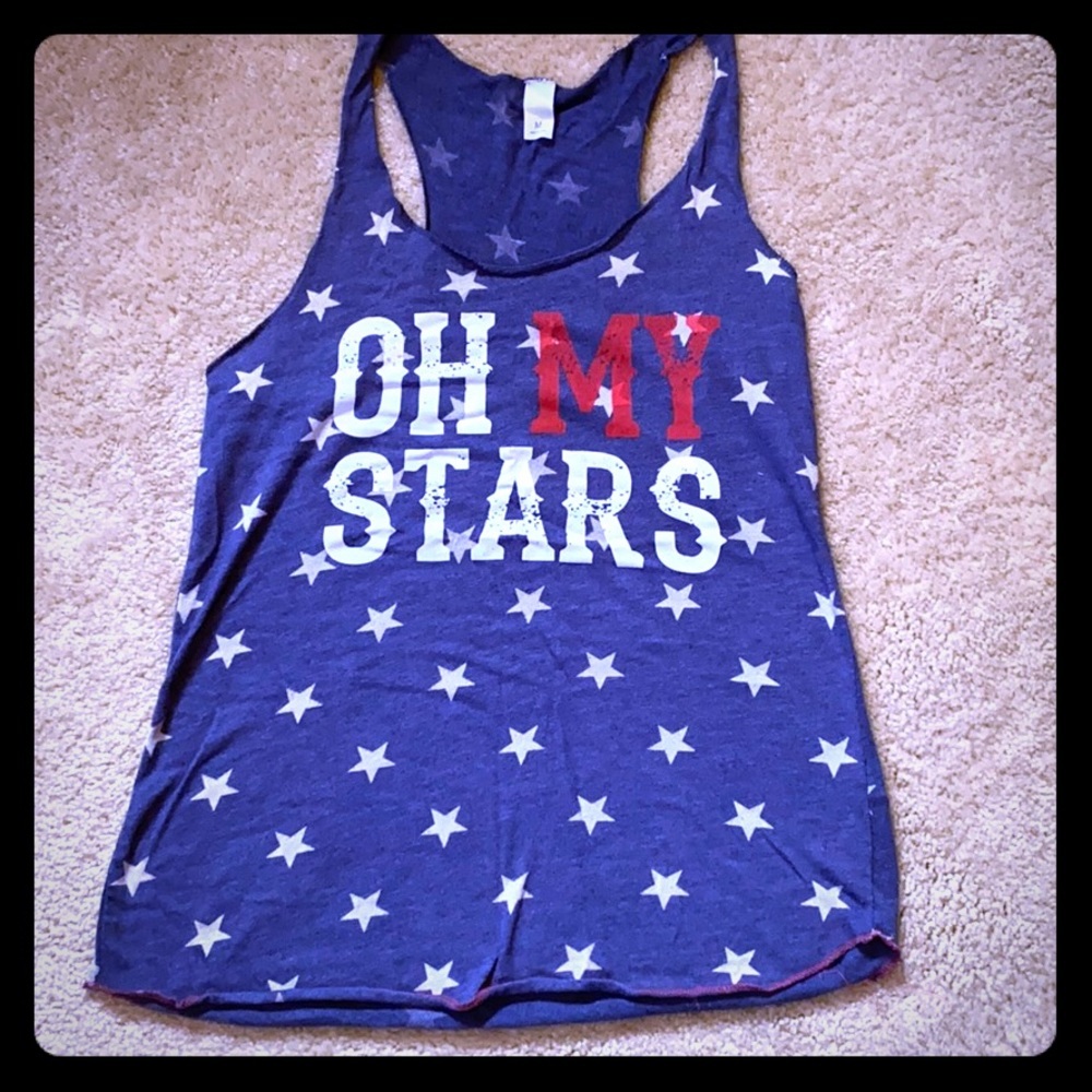 American flag distressed tank